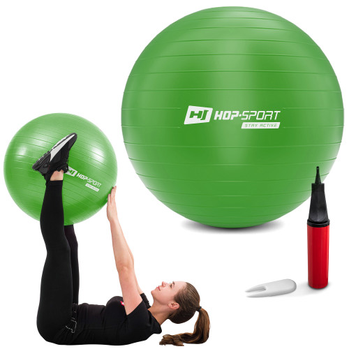 Фитбол  Hop-Sport 65cm HS-R065YB green + насос - фото №4